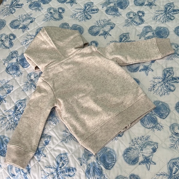 Baby Gap Arch Logo Zip Up Sweater Oatmeal Heather Size 12-18 months - Picture 4 of 5